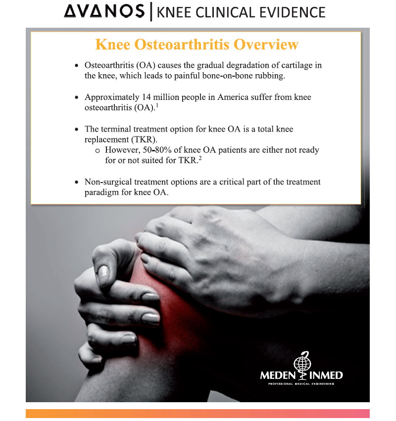 Broszura Knee Clinical Evidence Osteoarthritis AVANOS EN - A4 2021