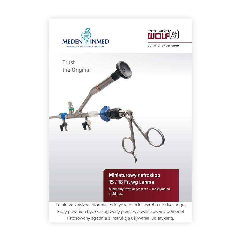 Ulotka Richard Wolf Mini PCNL miniaturowy nefroskop - A4 2023