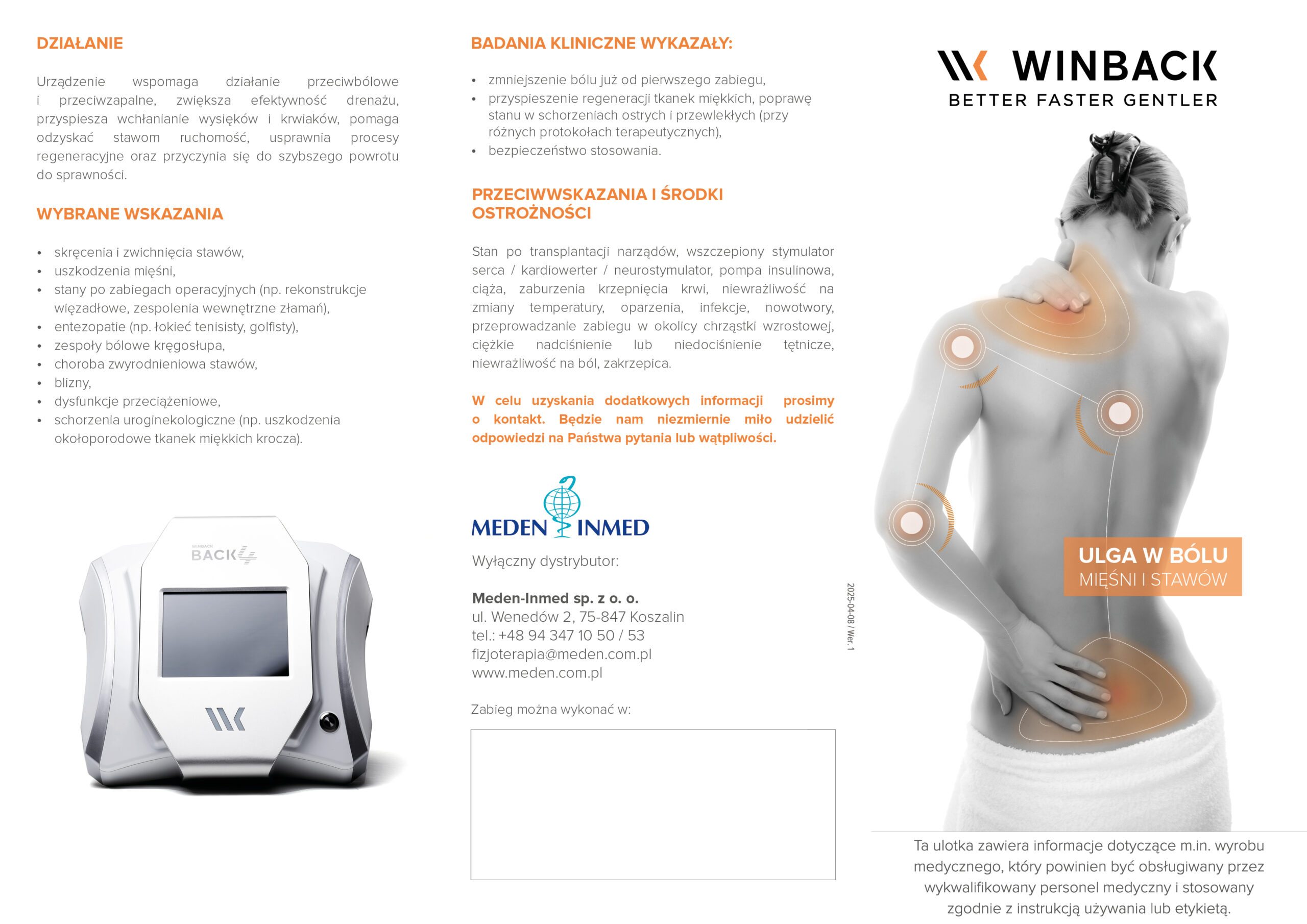 Ulotka Winback 3TX i Back4 - 3xDL 2025